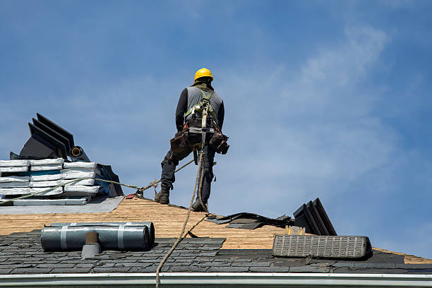 Professional Roofing technician working in Douglassville, PA